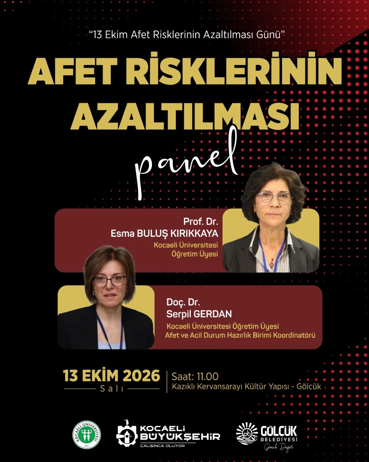 Afet Risklerinin Azaltma Y&ouml;ntemleri G&ouml;lc&uuml;k&rsquo;te Anlatılacak