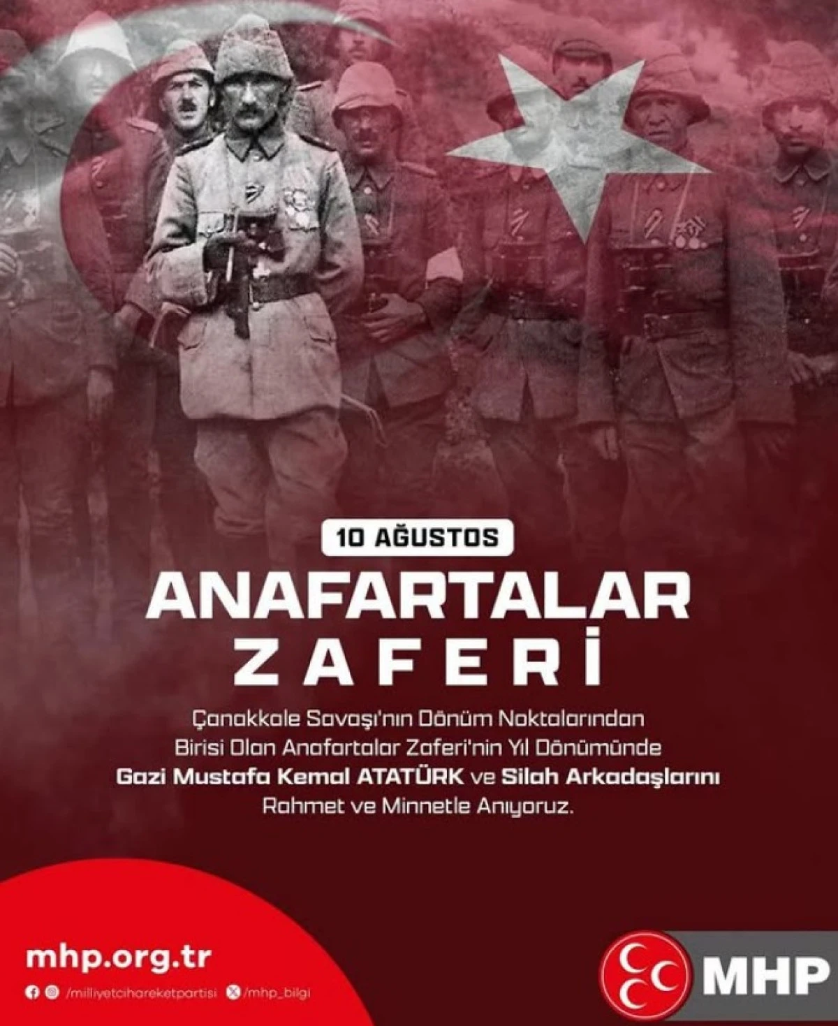 Anafartalar Zaferi&rsquo;nin Yıl D&ouml;n&uuml;m&uuml;nde Atat&uuml;rk ve Silah Arkadaşları Anıldı