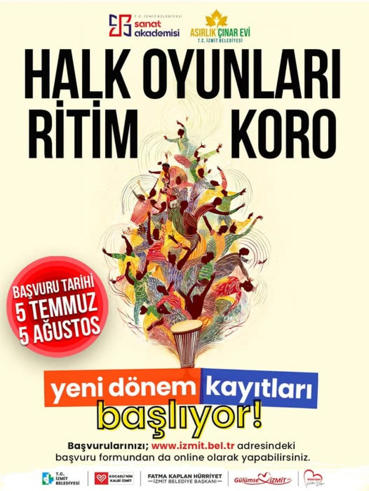 Asırlık &Ccedil;ınarlar halk oyunları, ritim ve koro başvuruları başlıyor