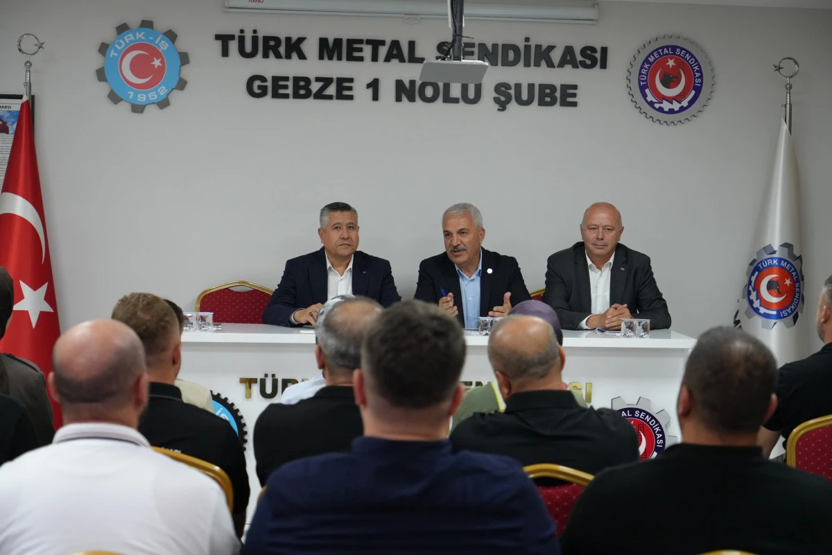 ASLANTAŞ, T&Uuml;RK METAL SENDİKASI GEBZE 1 NO'LU ŞUBESİ'Nİ ZİYARET ETTİ