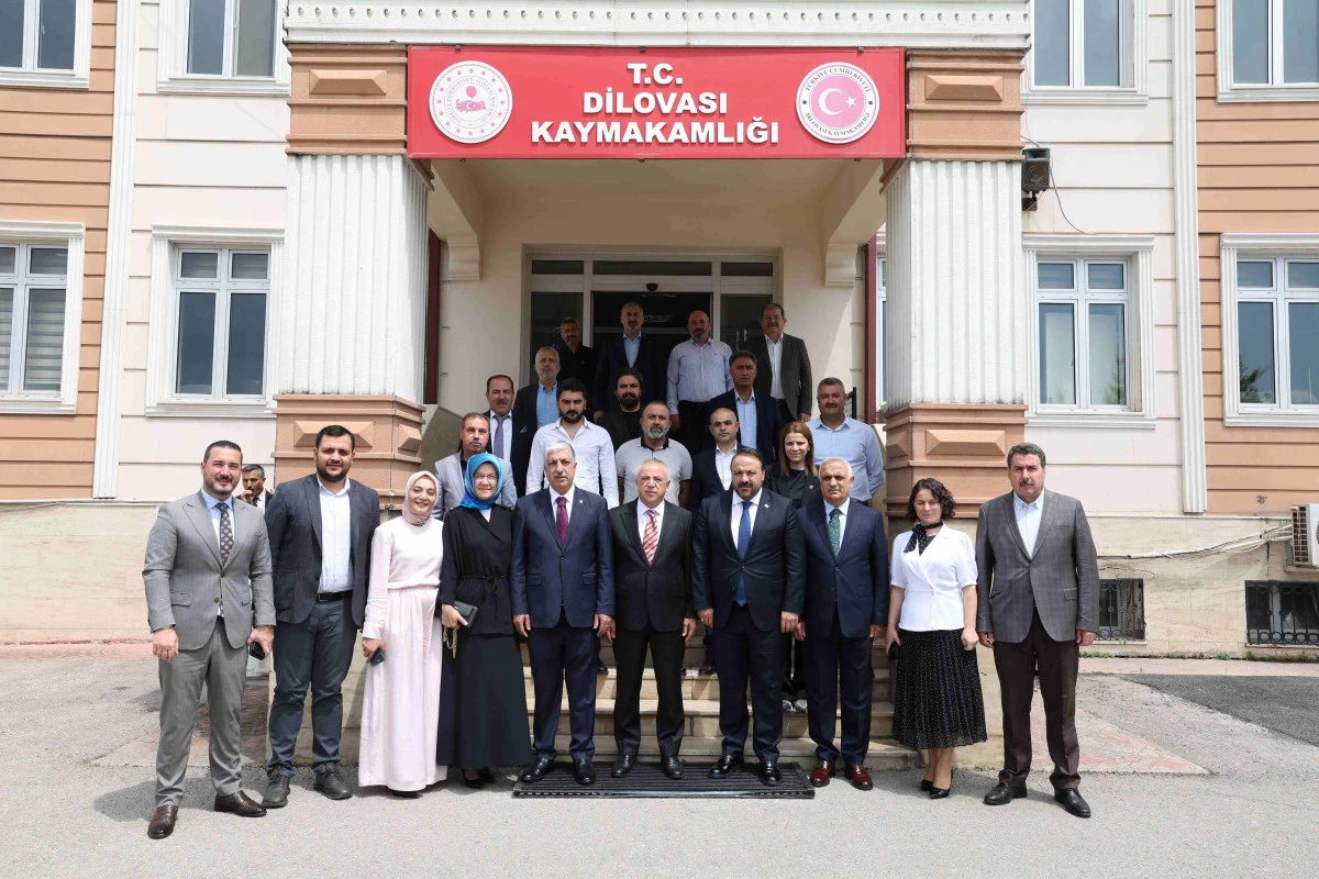 BAŞKAN &Ouml;MEROĞLU VE YILDIRIM'DAN KAYMAKAM &Ccedil;ELİK'E HAYIRLI OLSUN ZİYARETİ