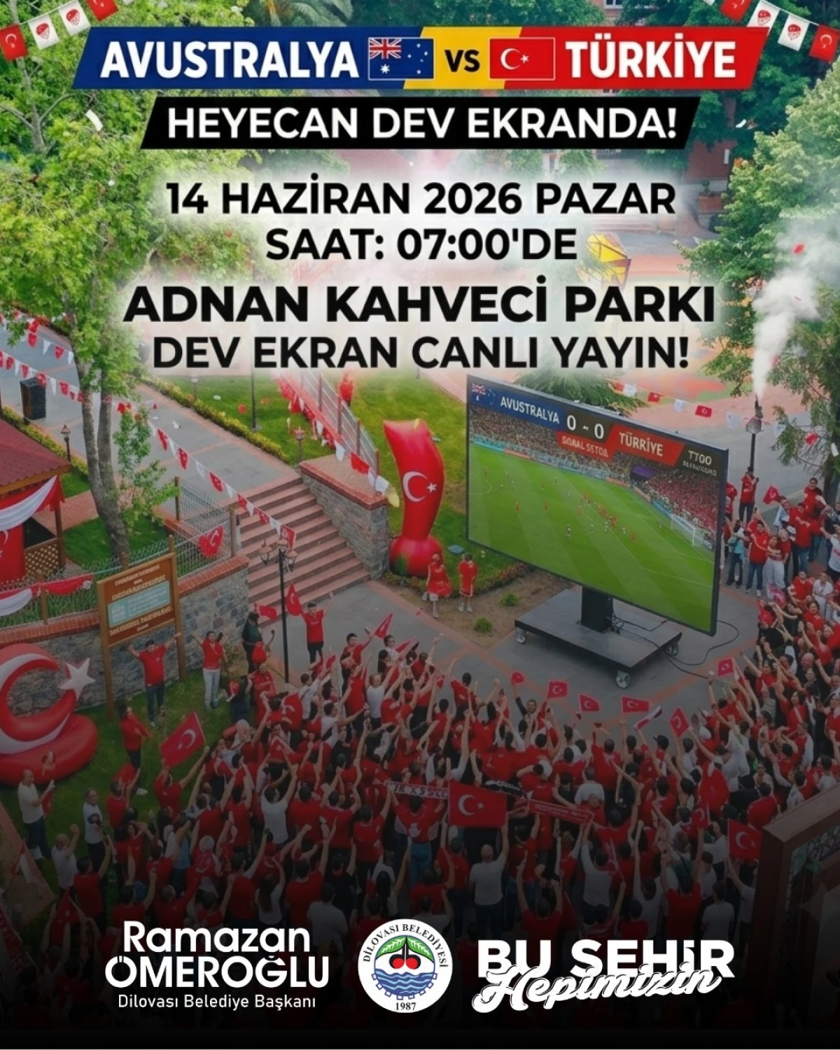 BAŞKAN &Ouml;MEROĞLU&rsquo;NDAN MİLLİ MA&Ccedil;A DAVET: HAYDİ DİLOVASI, TEK Y&Uuml;REK OLALIM