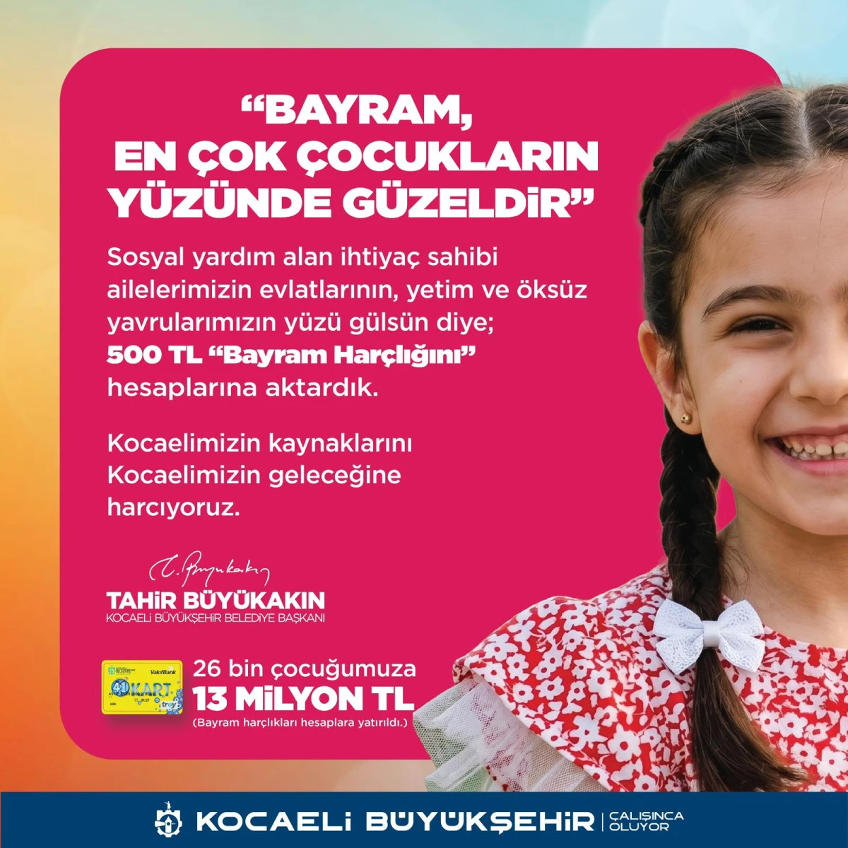 Bayramın en g&uuml;zel geleneği  B&uuml;y&uuml;kşehir&rsquo;le hayata ge&ccedil;iriliyor   