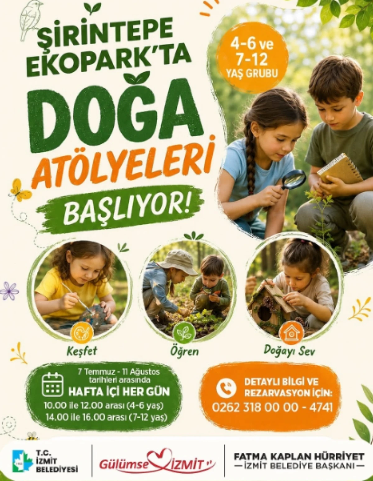 &Ccedil;ocuklar i&ccedil;in Doğa At&ouml;lyeleri Ekopark&rsquo;ta başlıyor 