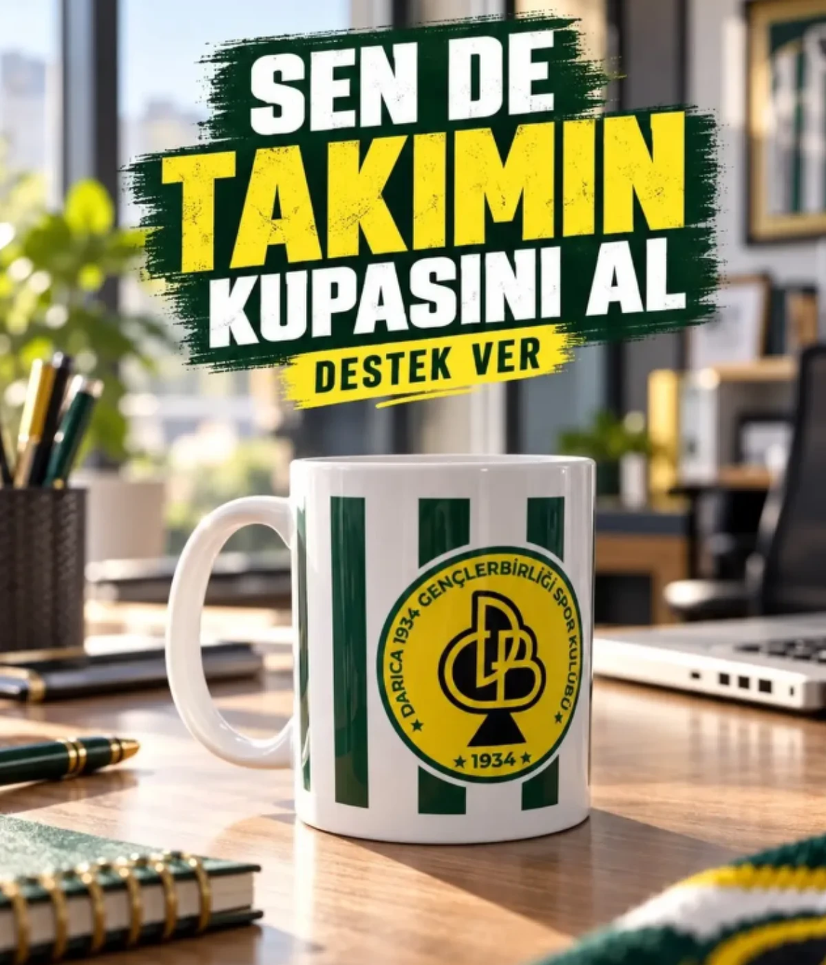 Darıca 1934 Gen&ccedil;lerbirliği&rsquo;nden Taraftara &Ouml;zel Kupa Bardak