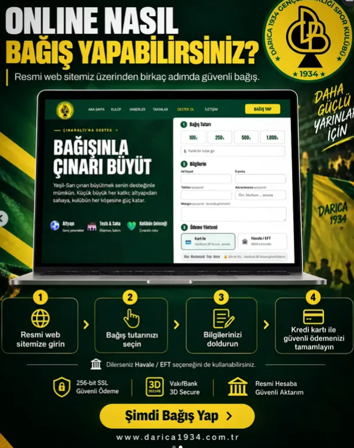 Darıca 1934 Gen&ccedil;lerbirliği&rsquo;nden Taraftarlara Online Destek &Ccedil;ağrısı