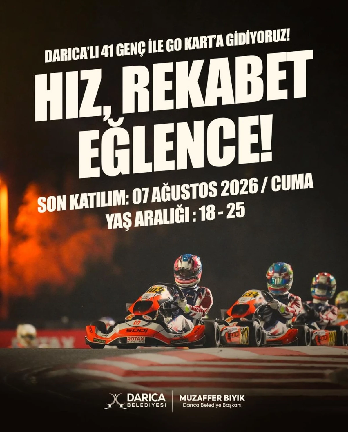 Darıca Belediyesi'nden Gen&ccedil;lere Go Kart S&uuml;rprizi: 41 Kişi &Ccedil;ekilişle Belirlenecek