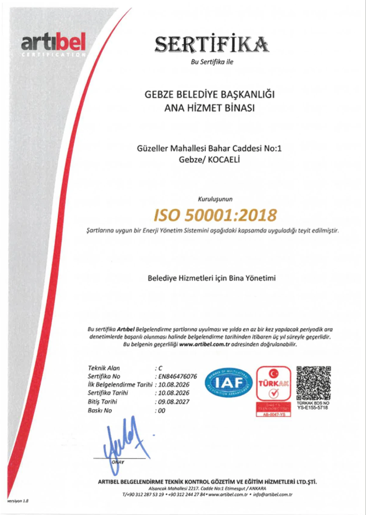 Gebze Belediyesi Uluslararası Standartlarda