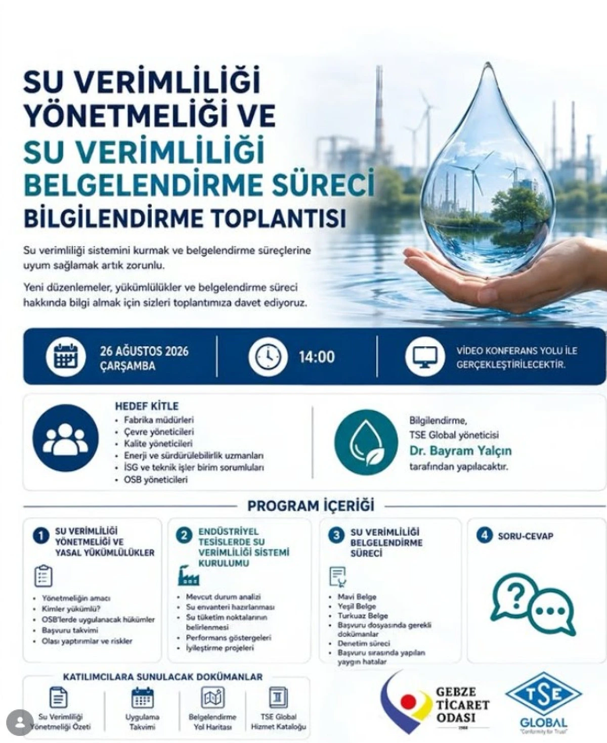 Gebze Ticaret Odası&rsquo;ndan Su Verimliliği Y&ouml;netmeliği İ&ccedil;in Bilgilendirme Toplantısı