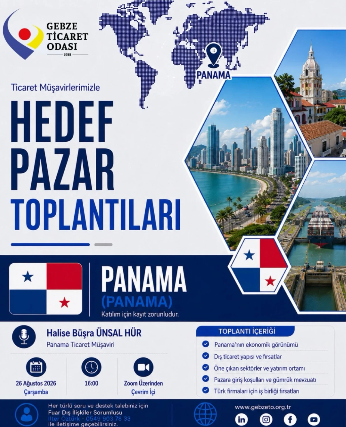 Gebze Ticaret Odası&rsquo;ndan &Uuml;yelere Panama Pazarı Bilgilendirmesi