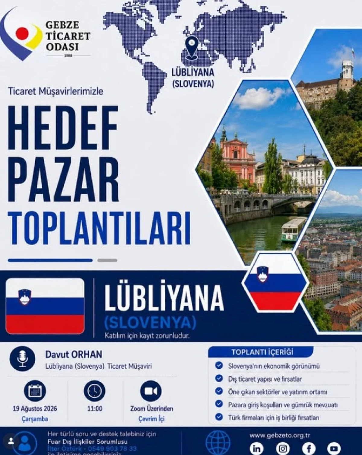 Gebze Ticaret Odası&rsquo;ndan &Uuml;yelere Slovenya Pazarı İ&ccedil;in &Ouml;nemli Fırsat