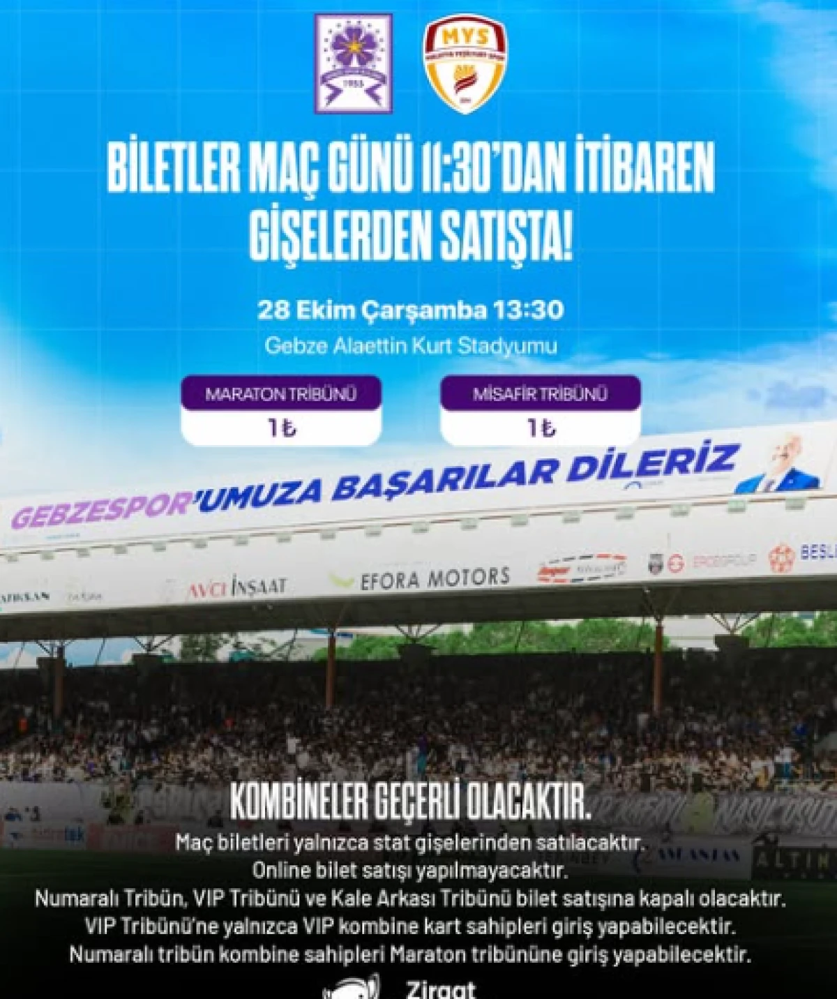 GEBZESPOR&rsquo;UN KUPA MA&Ccedil;I BİLETLERİ SATIŞA &Ccedil;IKIYOR