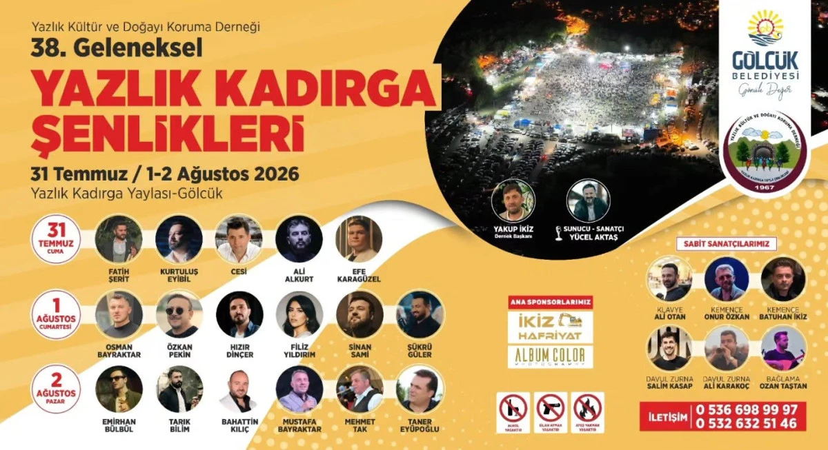 Geleneksel Yazlık Kadırga Şenliği 31 Temmuz'da Başlıyor