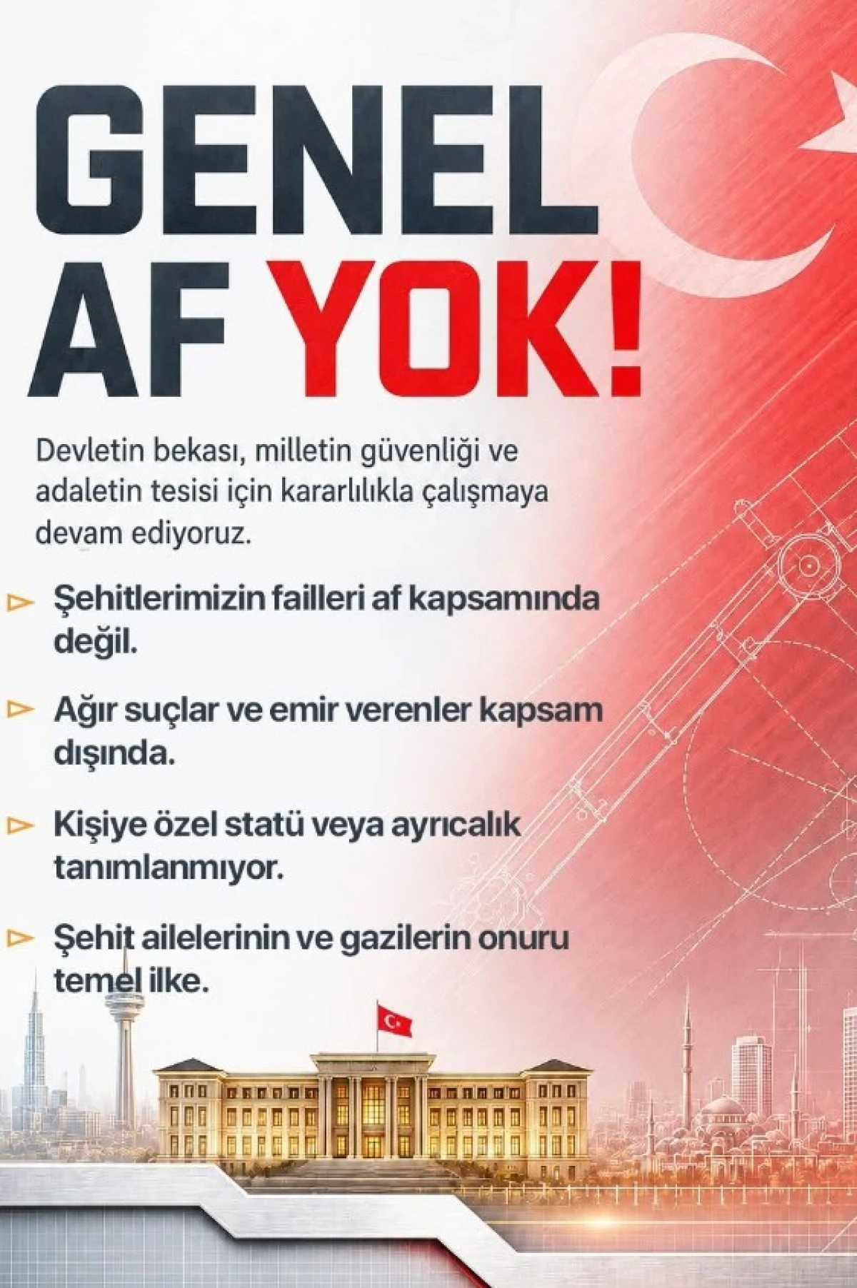 GENEL AF YOK!&rdquo;: Şehitlerin Emaneti ve Milletin Onuru Kırmızı &Ccedil;izgi