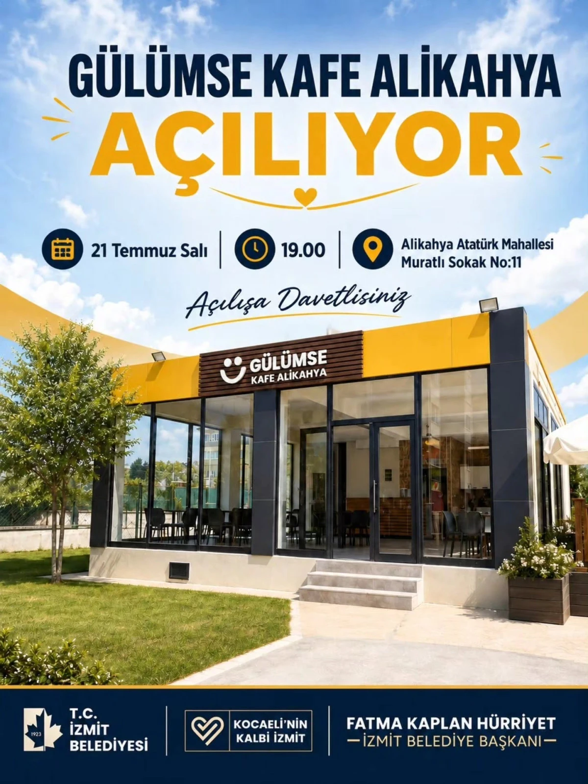 G&uuml;l&uuml;mse Kafe Alikahya hizmete a&ccedil;ılıyor