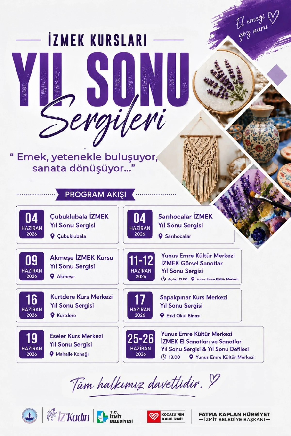 İZMEK Yıl Sonu Sergileri başlıyor:  2 bin 500 kursiyerin emeği sanatseverlerle buluşacak