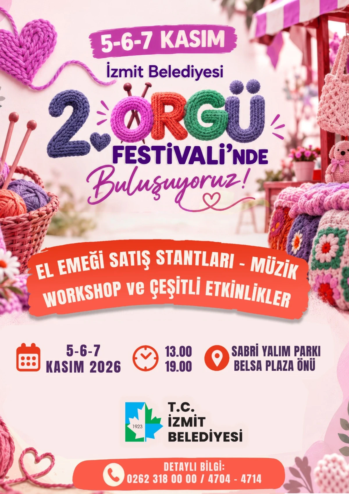 İzmit&rsquo;te 2. &Ouml;rg&uuml; Festivali 5 Kasım&rsquo;da başlıyor