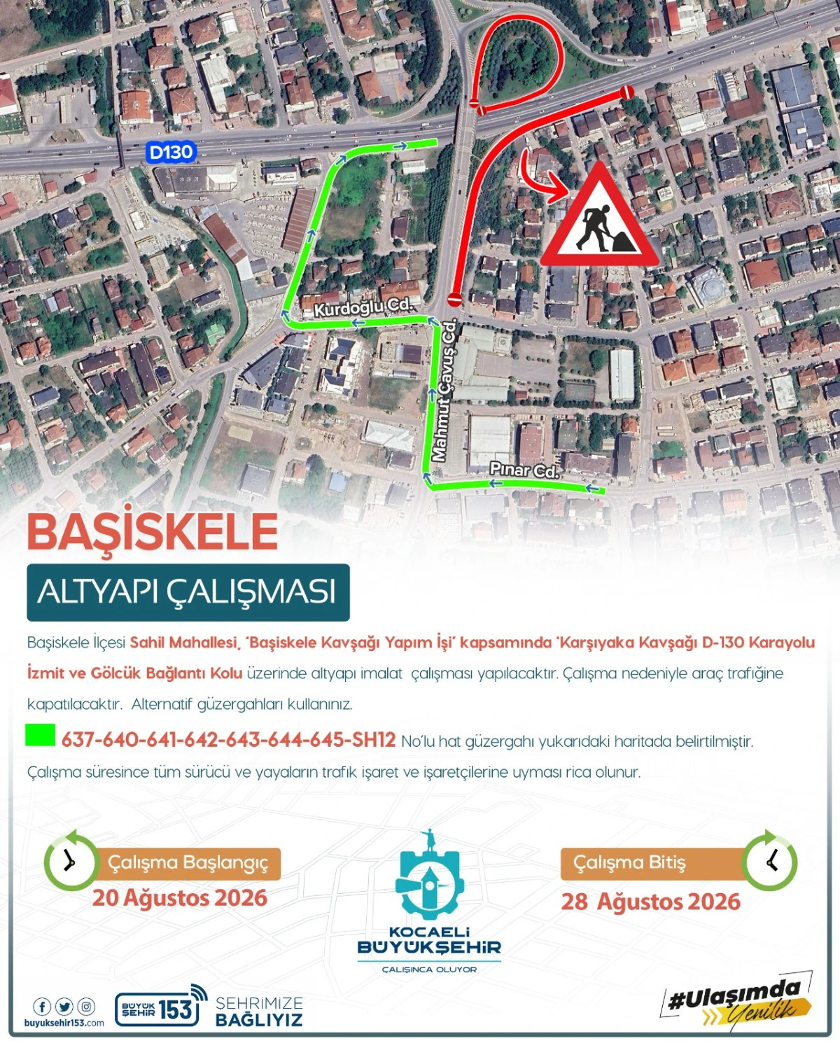 Karşıyaka Kavşağı&rsquo;nda yol &ccedil;alışması