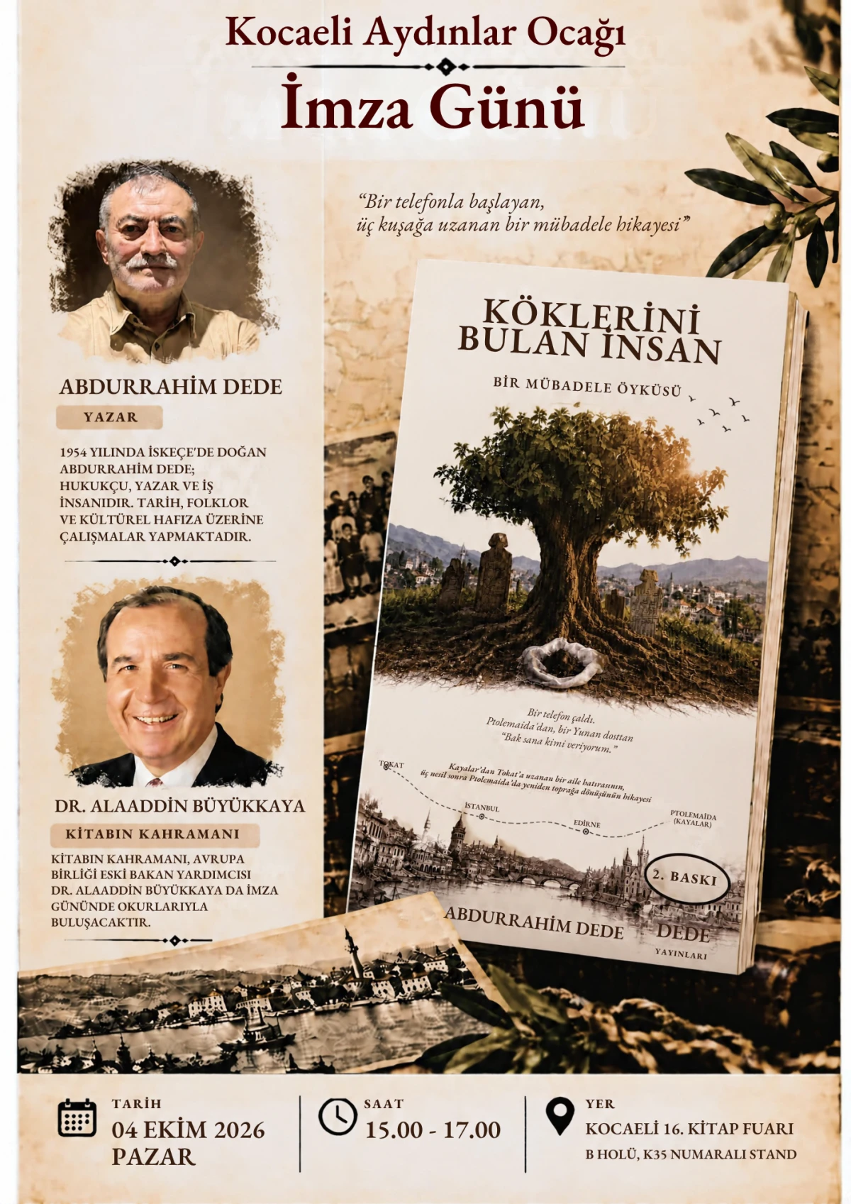 Kitabın yazarı ve ger&ccedil;ek hayat kahramanı Kocaeli Kitap Fuarı&rsquo;nda buluşuyor