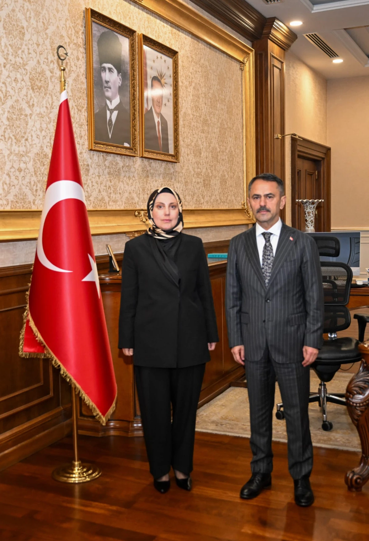 Kocaeli İl G&ouml;&ccedil; İdaresi M&uuml;d&uuml;rl&uuml;ğ&uuml;ne Atanan Selin Bilgin Altuntaş, Vali İlhami Aktaş'ı Ziyaret  Etti