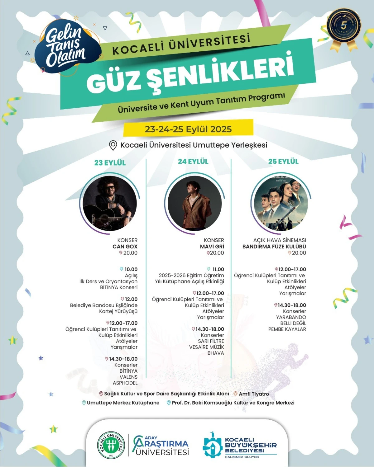 KOCAELİ ÜNİVERSİTESİ’NDE GÜZ ŞENLİKLERİ BAŞLIYOR