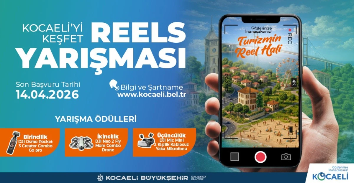 Kocaeli&rsquo;yi 60 saniyede anlat, &ouml;d&uuml;l&uuml; kap