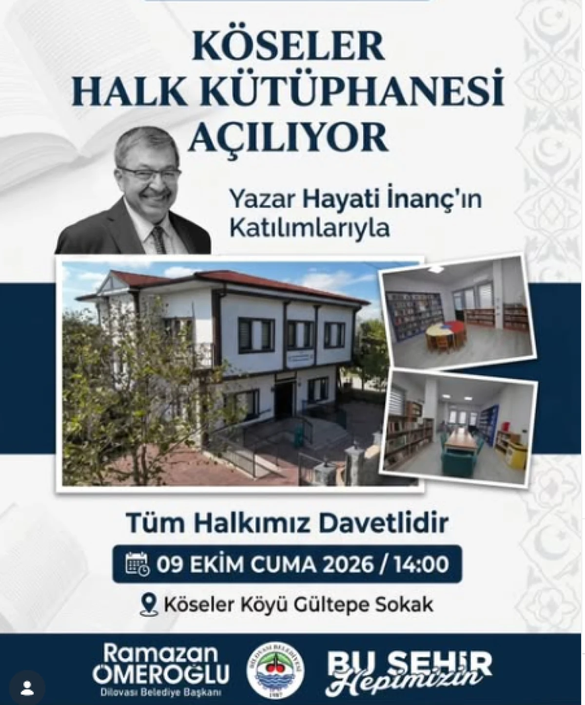 K&ouml;seler Halk K&uuml;t&uuml;phanesi Kapılarını A&ccedil;ıyor