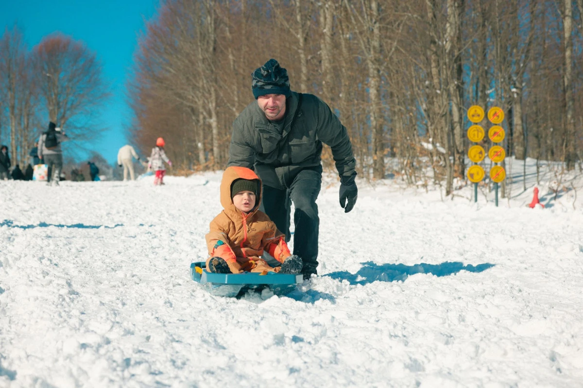 Kuzuyayla&rsquo;da kar keyfi kış masalına d&ouml;n&uuml;şt&uuml;