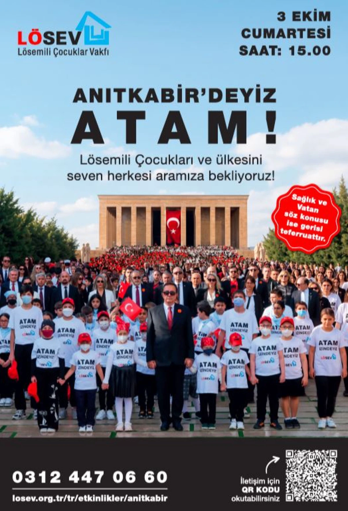 L&Ouml;SEV, T&Uuml;M T&Uuml;RKİYE&rsquo;Yİ ATAT&Uuml;RK&rsquo;&Uuml;N HUZURUNA  DAVET EDİYOR