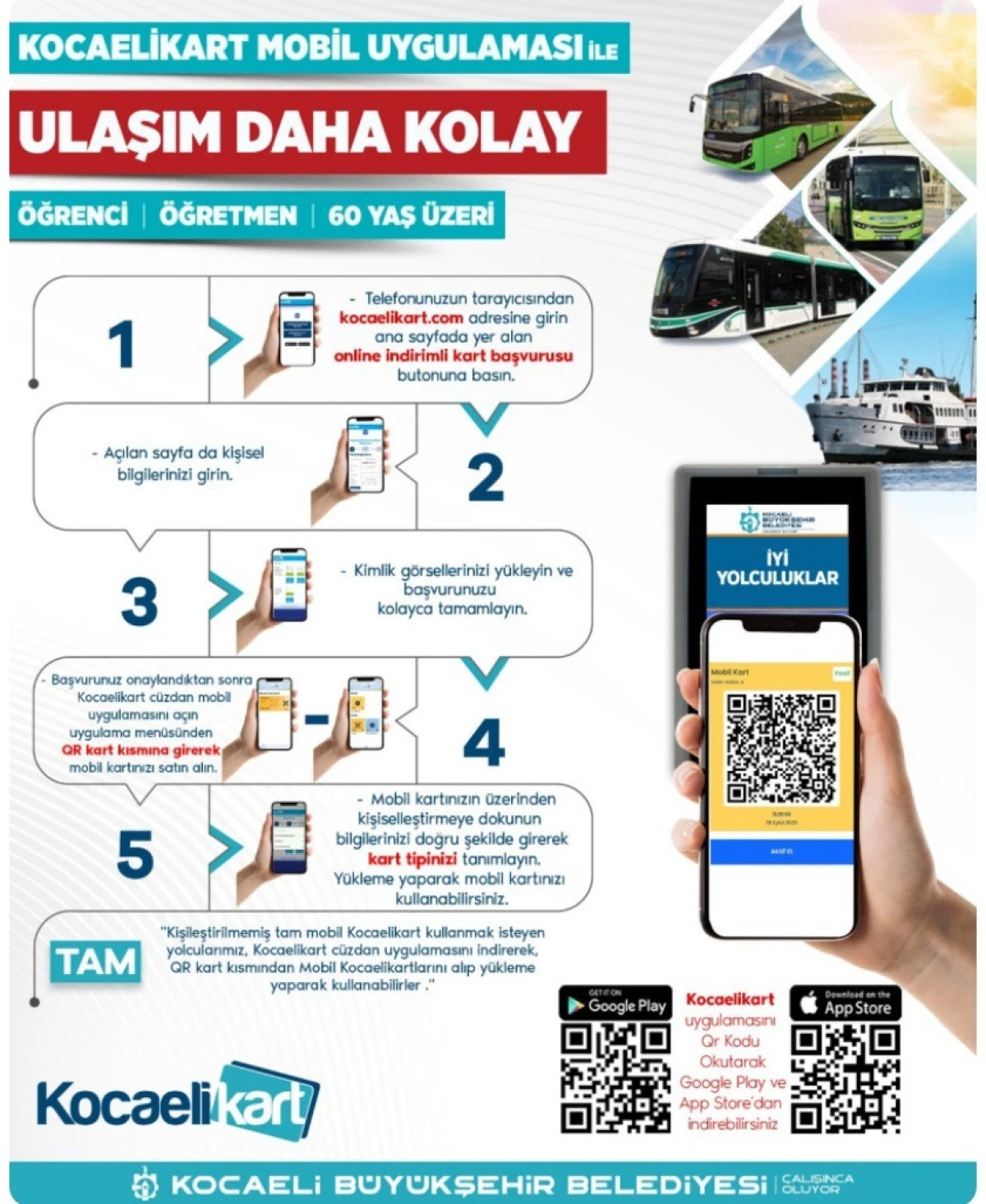 &ldquo;Online Kocaeli Kart&rdquo; ile ulaşımda dijital kolaylık