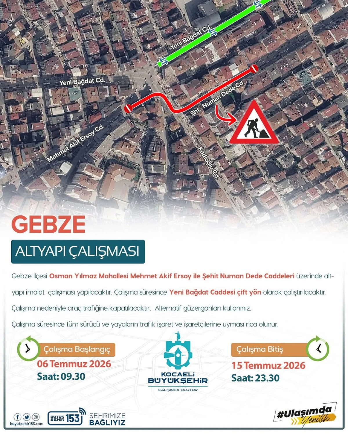 Osmanyılmaz&rsquo;da Şehit Numan Dede Caddesi Yenileniyor: &Ccedil;alışmalar Bir Ay S&uuml;recek