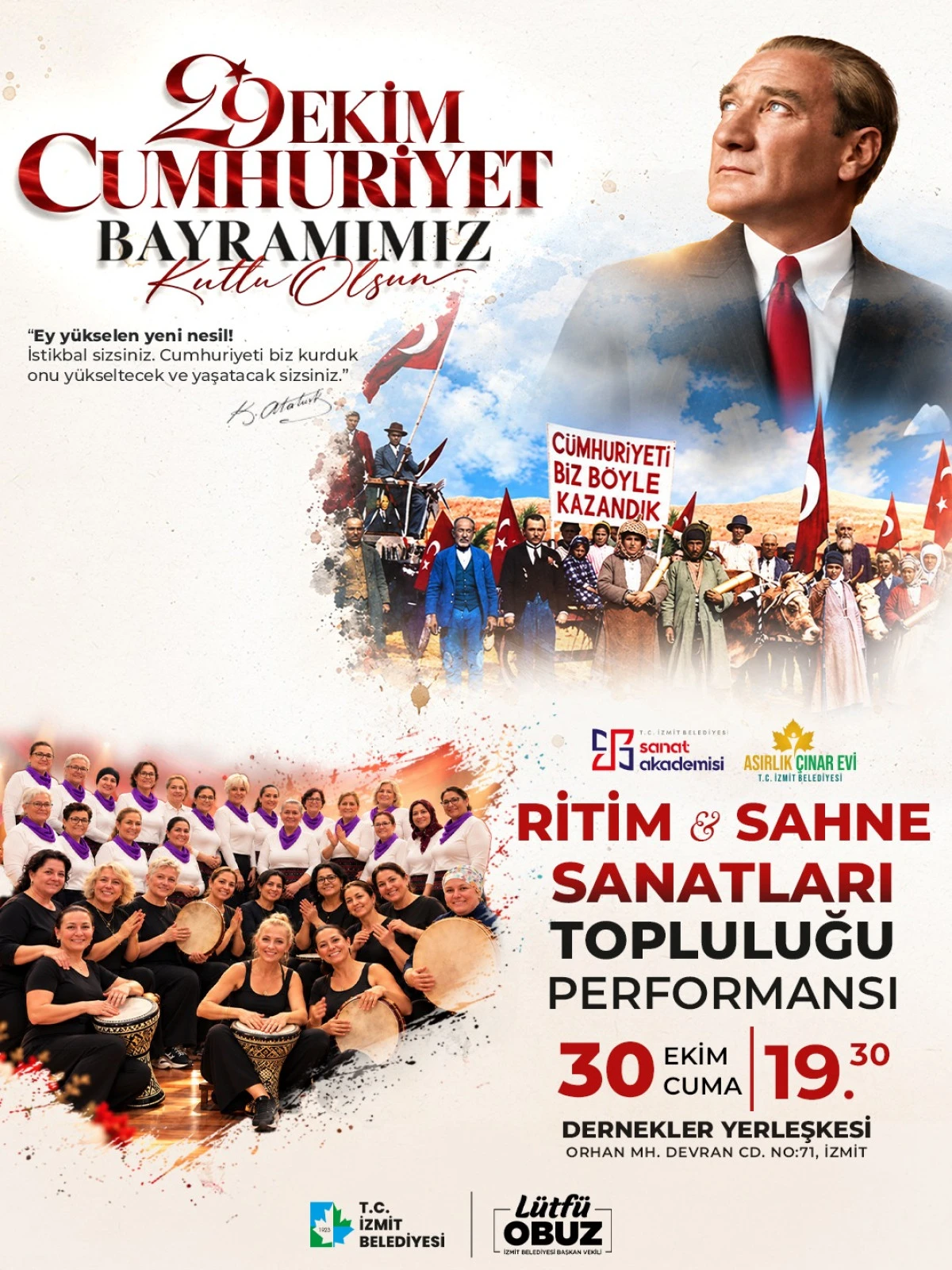 Ritimden Sahneye g&ouml;sterisi 30 Ekim&rsquo;de İzmitlilerle buluşacak