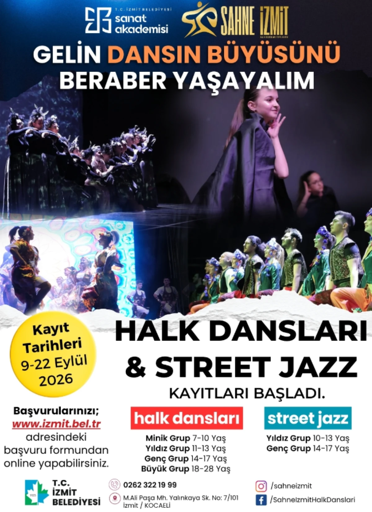Sahne İzmit&rsquo;te yeni d&ouml;nem başvuruları başlıyor