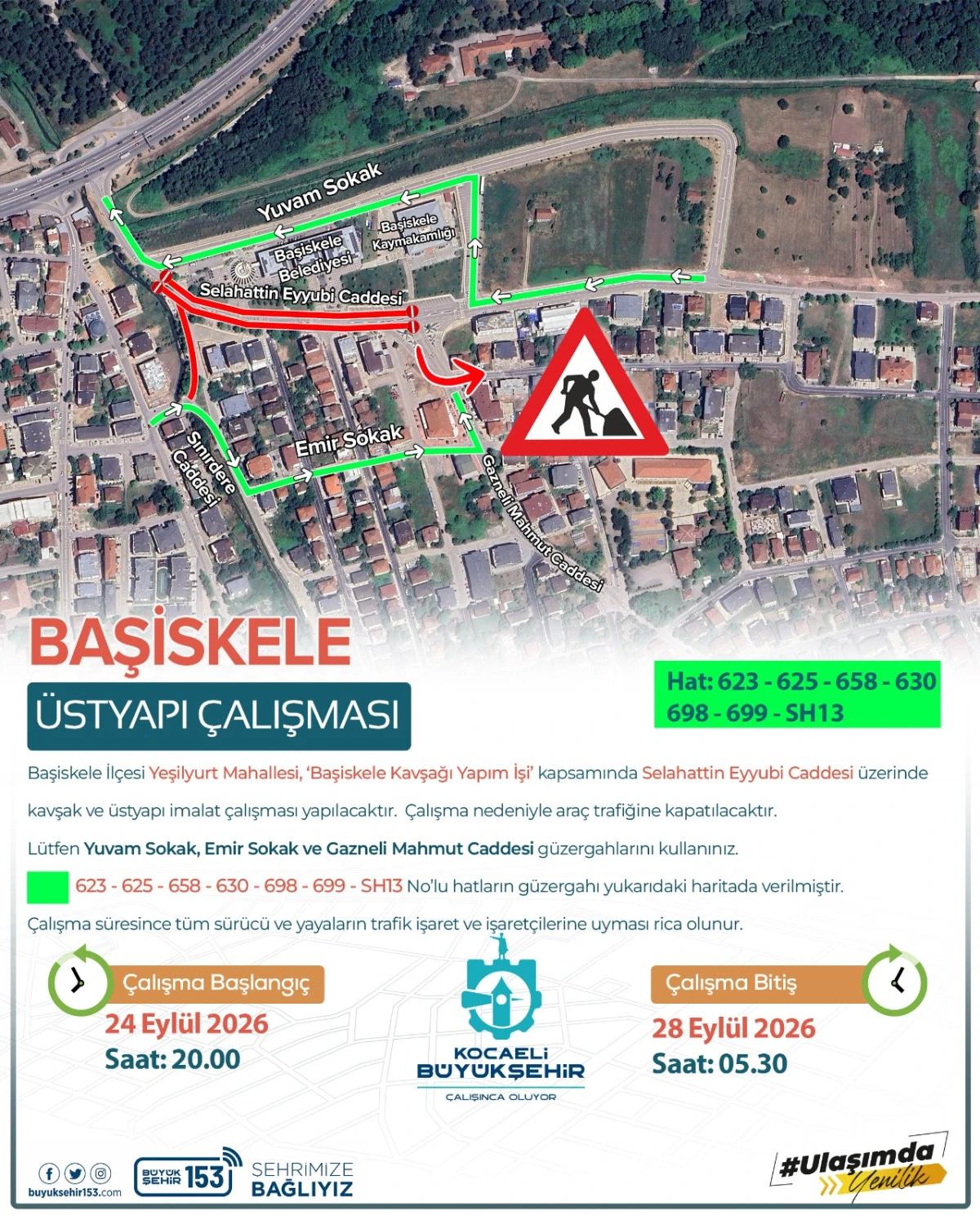 Selahattin Eyyubi Caddesi 4 g&uuml;n trafiğe kapalı