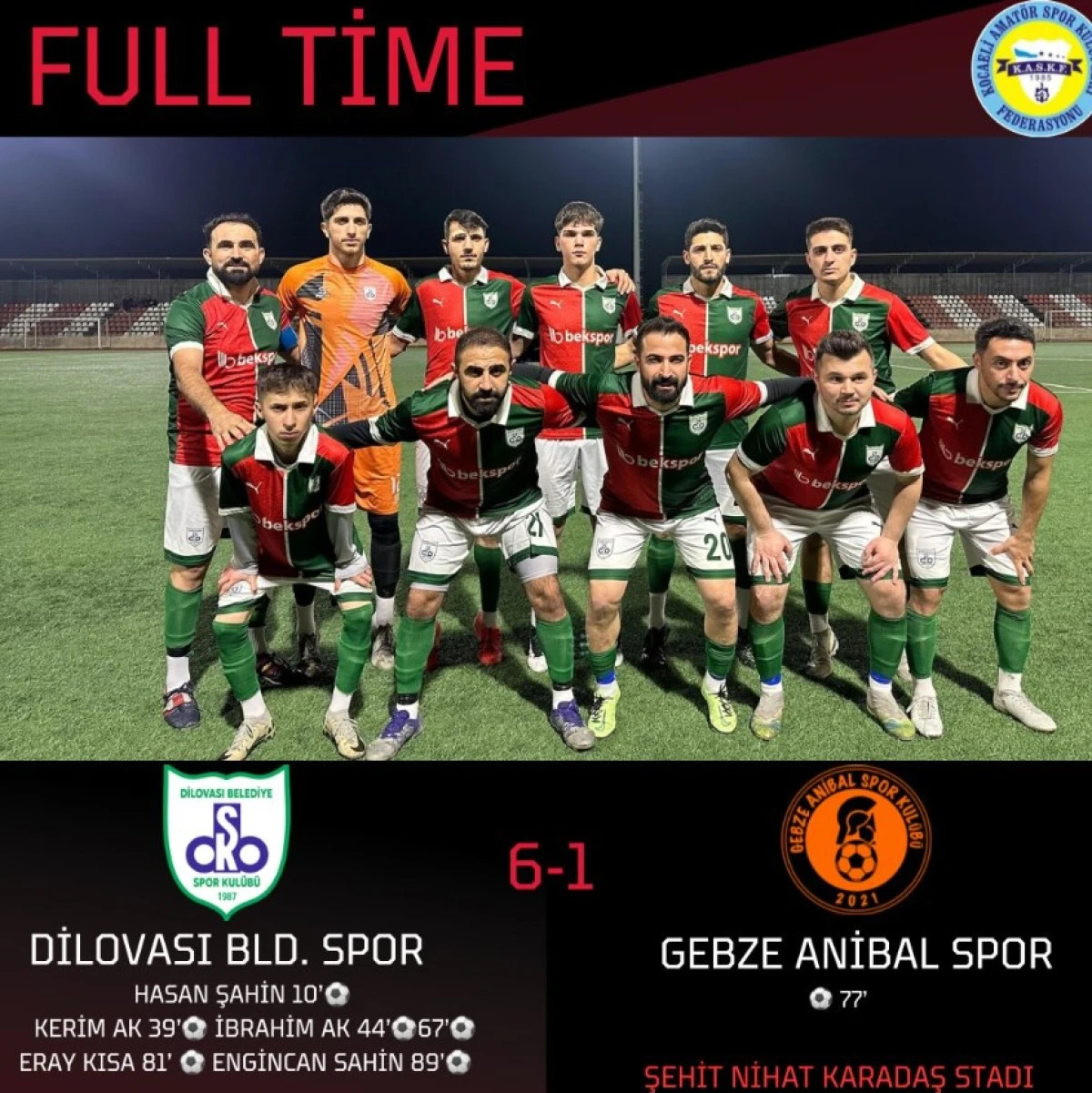 Sezonun Son Ma&ccedil;ında Farklı Galibiyet: 6-1