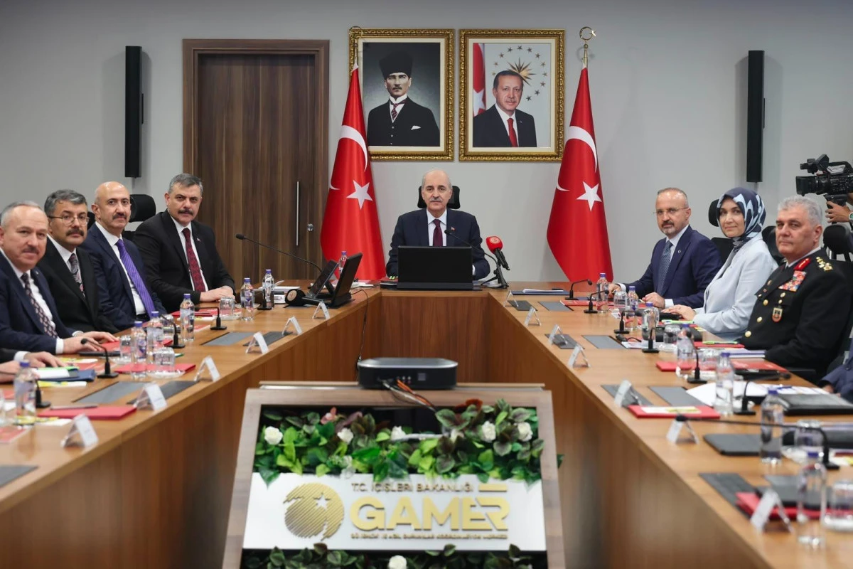 TBMM Başkanı Sayın Numan Kurtulmuş ve İ&ccedil;işleri Bakanı Sayın Mustafa &Ccedil;ift&ccedil;i Başkanlığında VKS &Uuml;zerinden Milli Dayanışma ve Toplumsal B&uuml;t&uuml;nleşmenin  G&uuml;&ccedil;lendirilmesi Konulu Toplantı Yapıldı