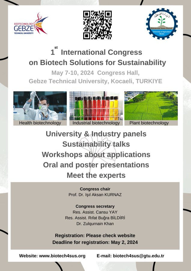 Uluslararası Sürdürülebilirlik için Biyoteknoloji Çözümleri Kongresi