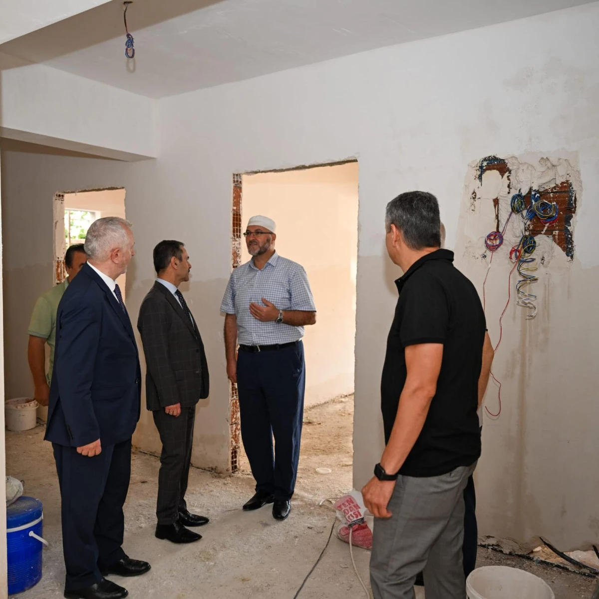 Vali Aktaş, Hacı Saffet Manay 4-6 Yaş Kuran Kursu İnşaatında İncelemelerde Bulundu